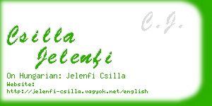 csilla jelenfi business card